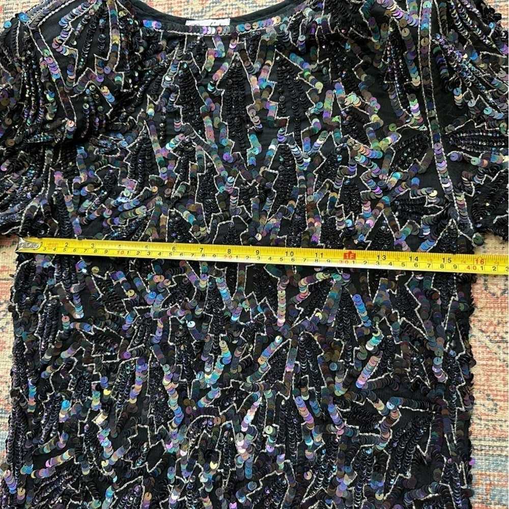 Gudi VTG 1980’s 100% Silk Sequin Dress/Size L - image 9