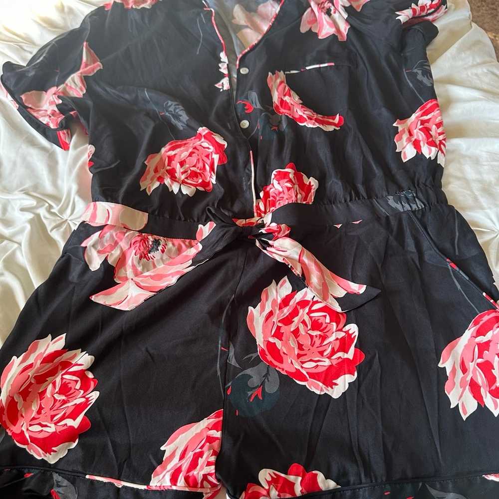 Victoria secret satin romper pjs XL NWOT - image 1