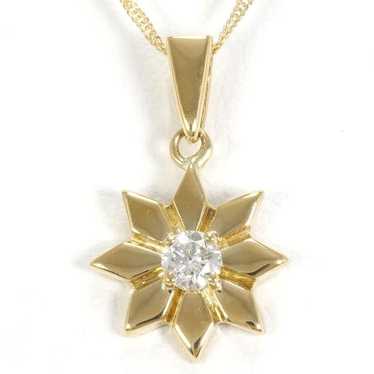 Other LuxUness K18 Yellow Gold Diamond Necklace M… - image 1