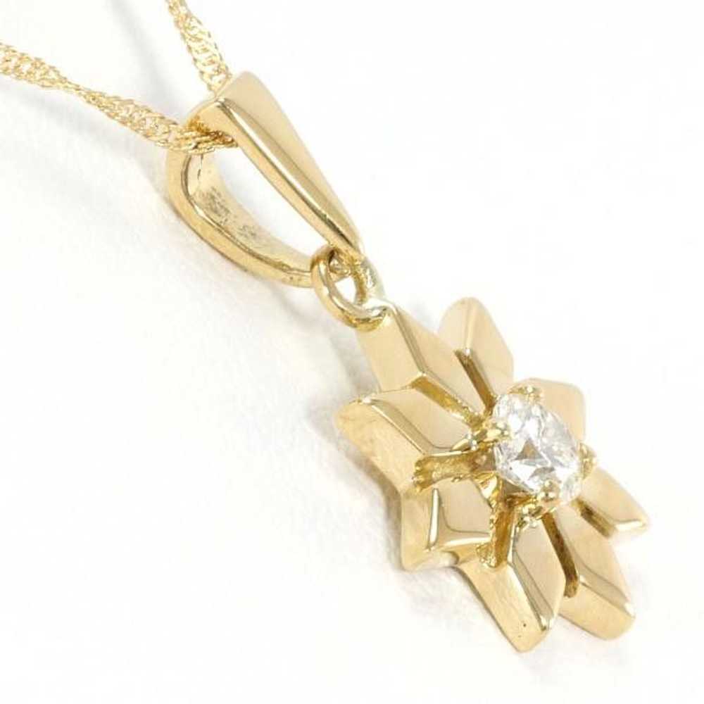 Other LuxUness K18 Yellow Gold Diamond Necklace M… - image 2