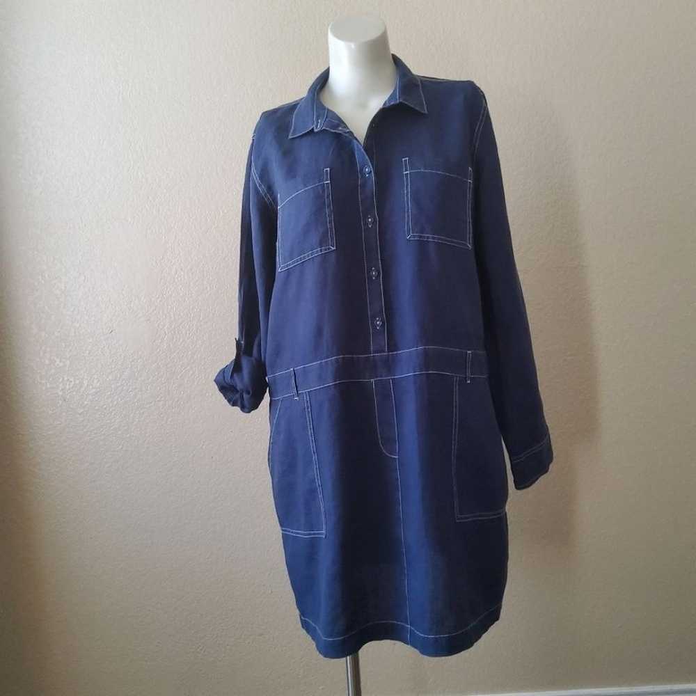 Michael Stars Pillar Linen Long Sleeve Chambray S… - image 3