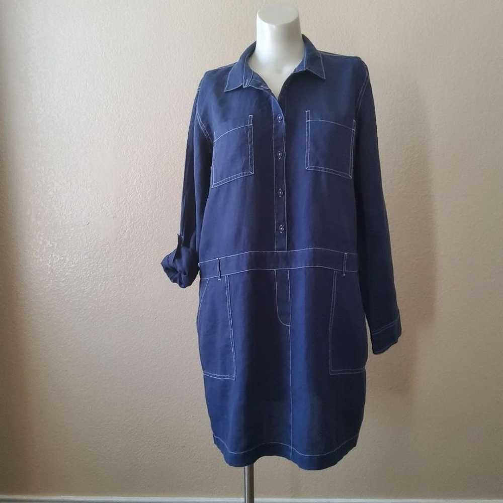 Michael Stars Pillar Linen Long Sleeve Chambray S… - image 4