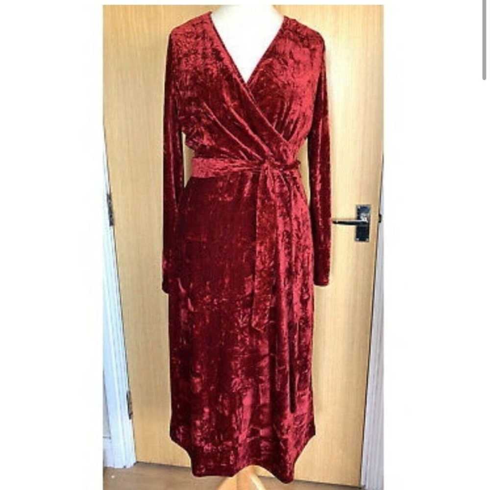 NWOT Long Tall Sally Velvet Wrap midi dress - image 1