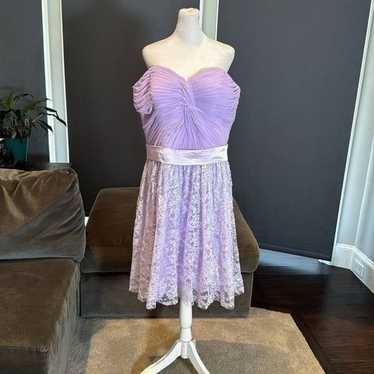 Women’s Short Purple Chiffon & Lace Prom Party Ho… - image 1