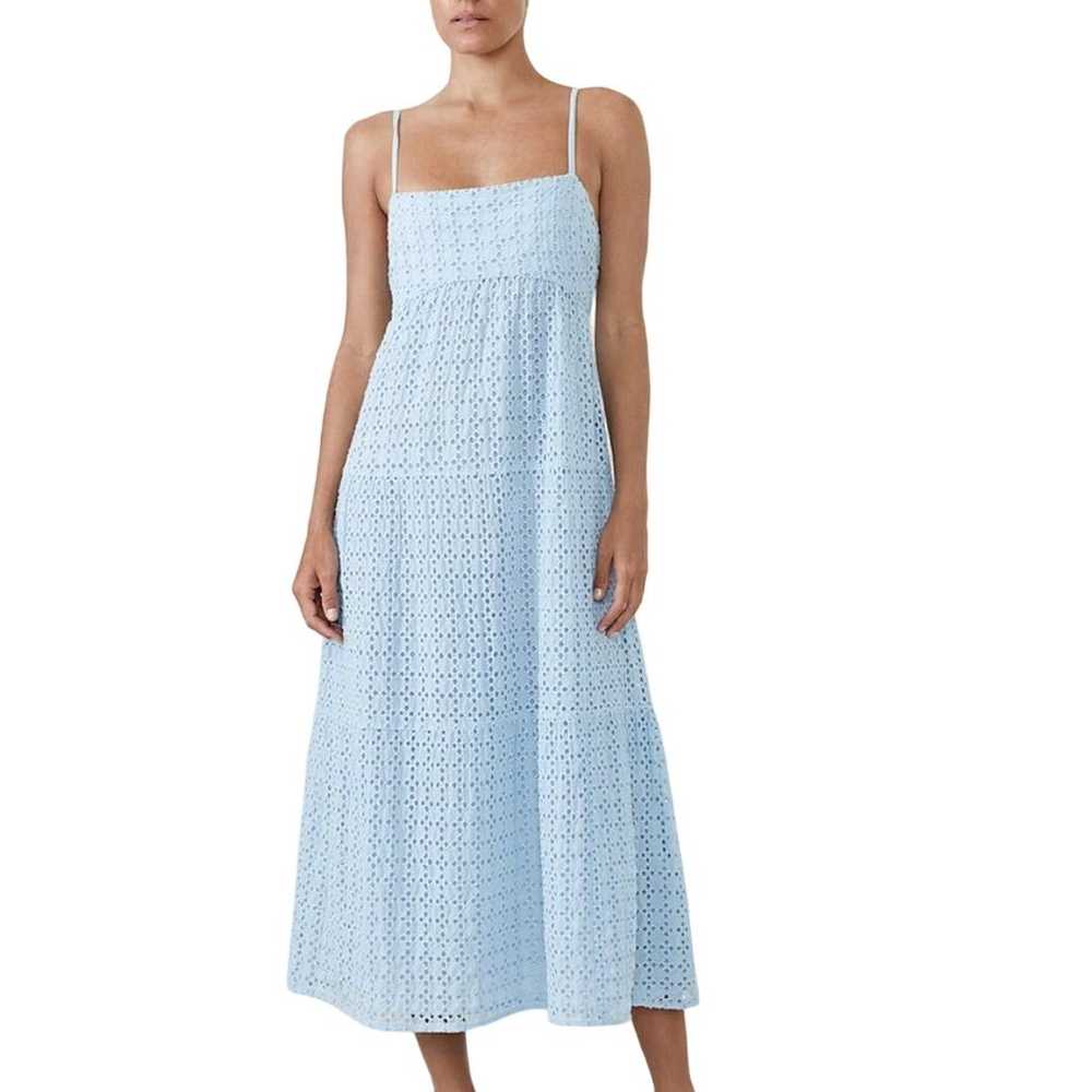 Bardot XL Womens Broderie Flow Dress Light Blue E… - image 1