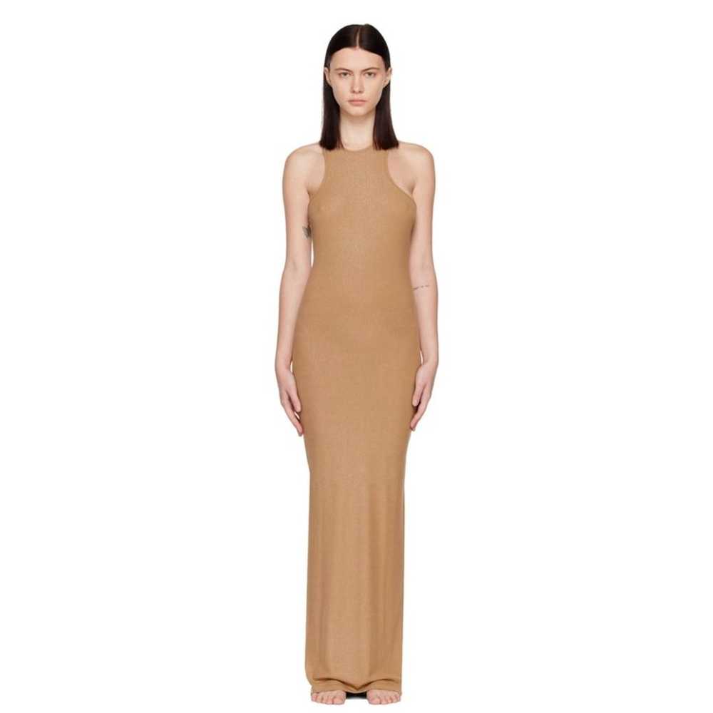 SKIMS
Beige Soft Lounge Shimmer Maxi Dress SIZE XL - image 1