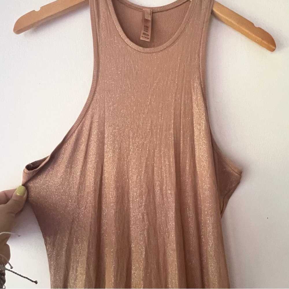 SKIMS
Beige Soft Lounge Shimmer Maxi Dress SIZE XL - image 4