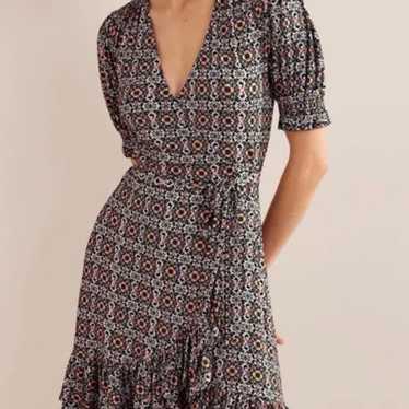 Boden Ruffle Wrap Jersey Mini Dress - Size 16/18 … - image 1