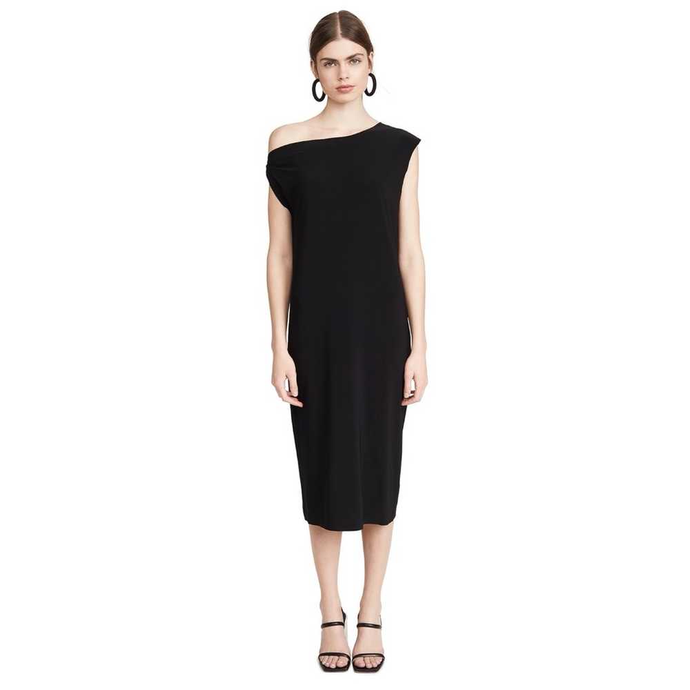 NORMA KAMALI Drop Shoulder Dress, Black, Small - image 1