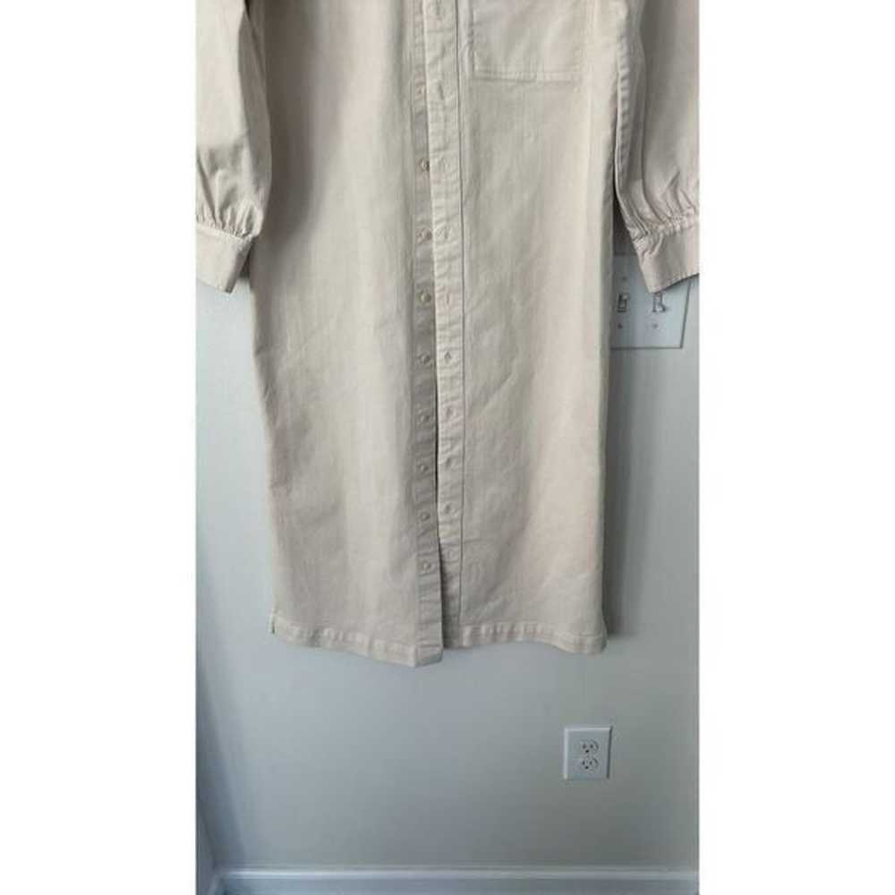 J. Crew Denim Cream Shirt Dress 4 - image 3