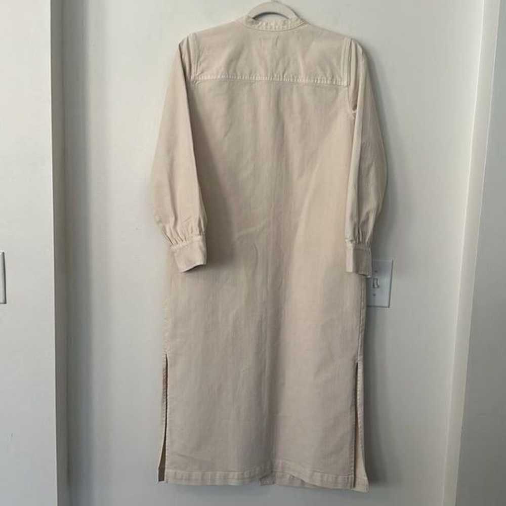 J. Crew Denim Cream Shirt Dress 4 - image 6