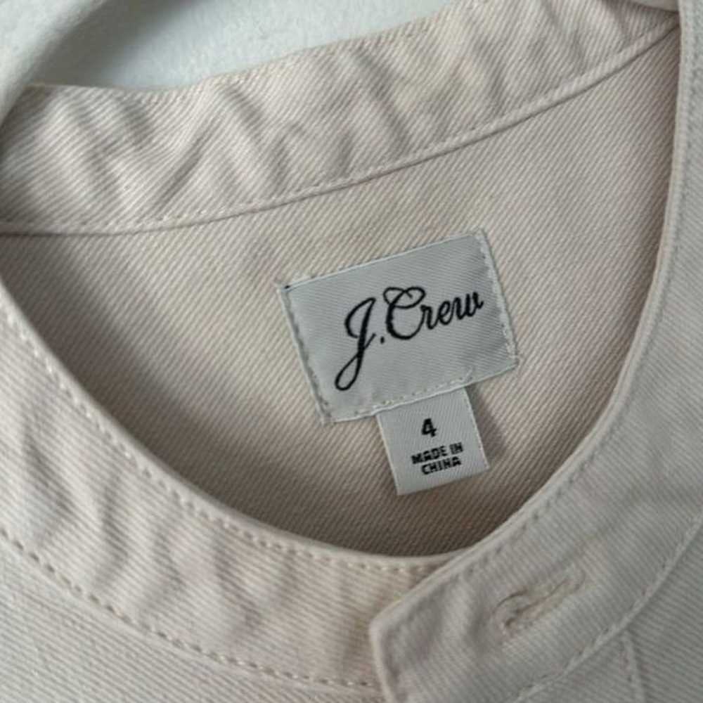 J. Crew Denim Cream Shirt Dress 4 - image 7