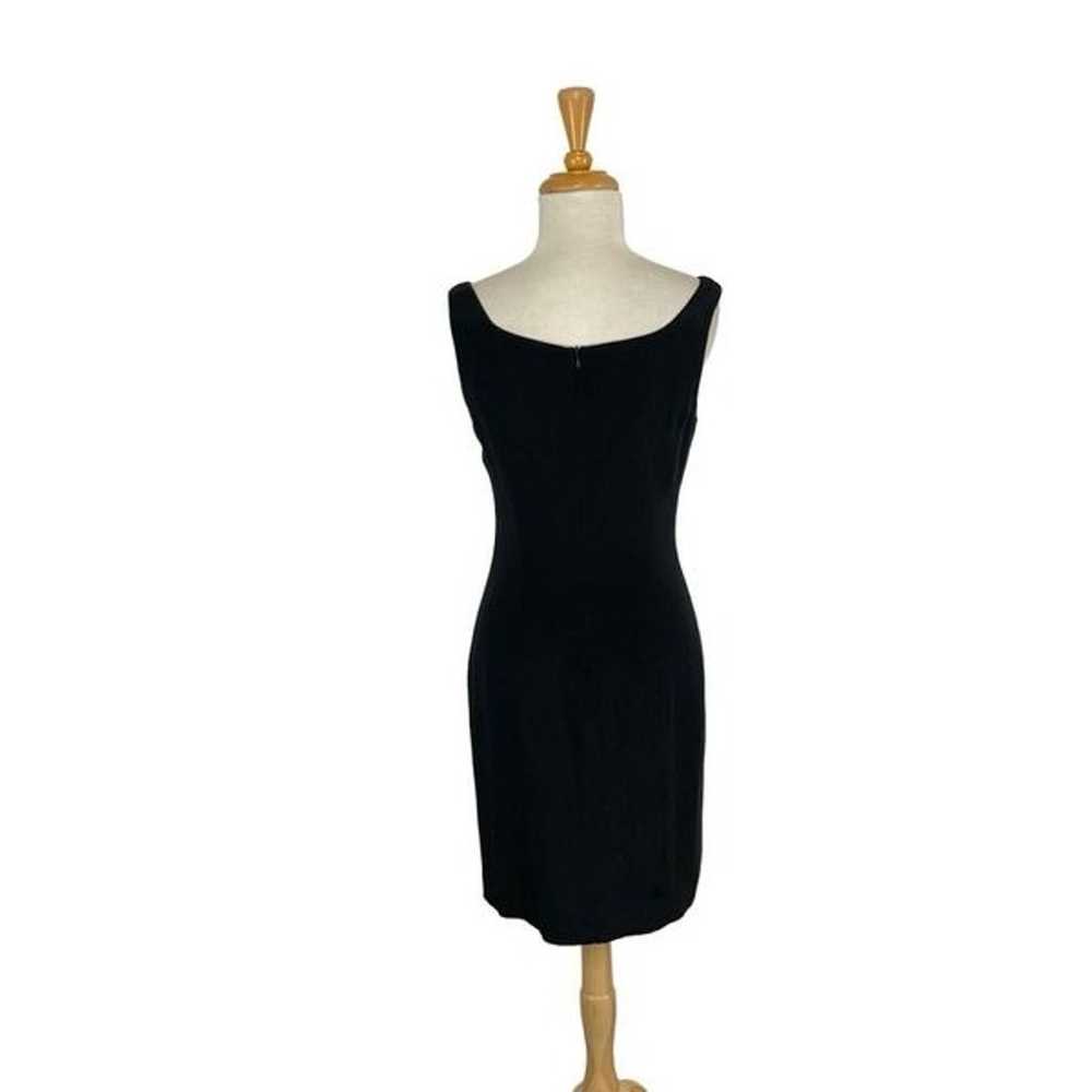 Hugo Buscati 6 S Black Silk Dress Cocktail Pencil… - image 4