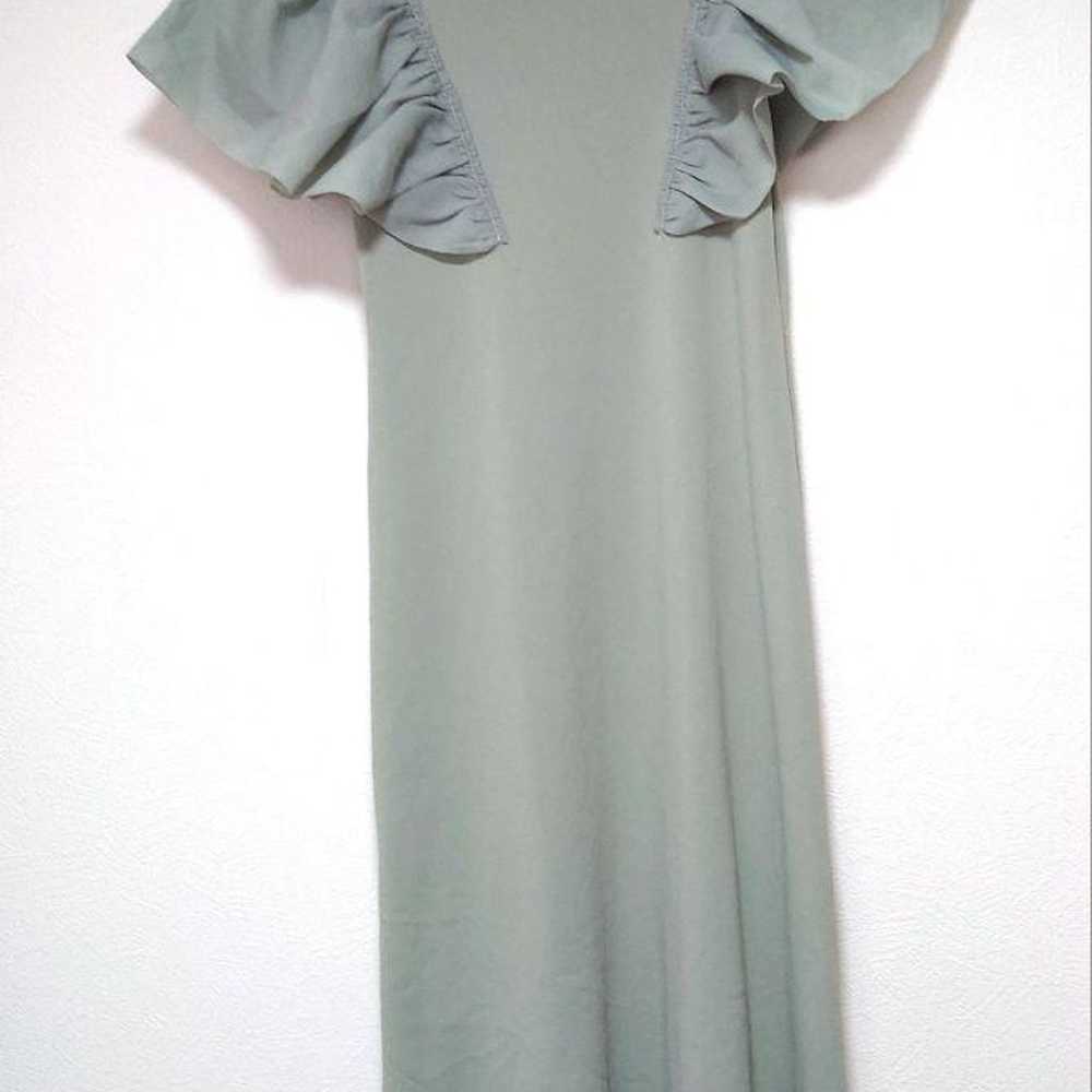 CELFORD Mint Color A-line Dress with Shoulder Fri… - image 4