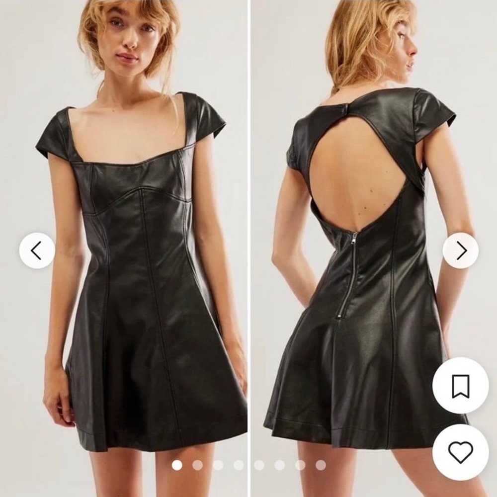 Free People Mimi Vegan Leather Mini Dress - image 1