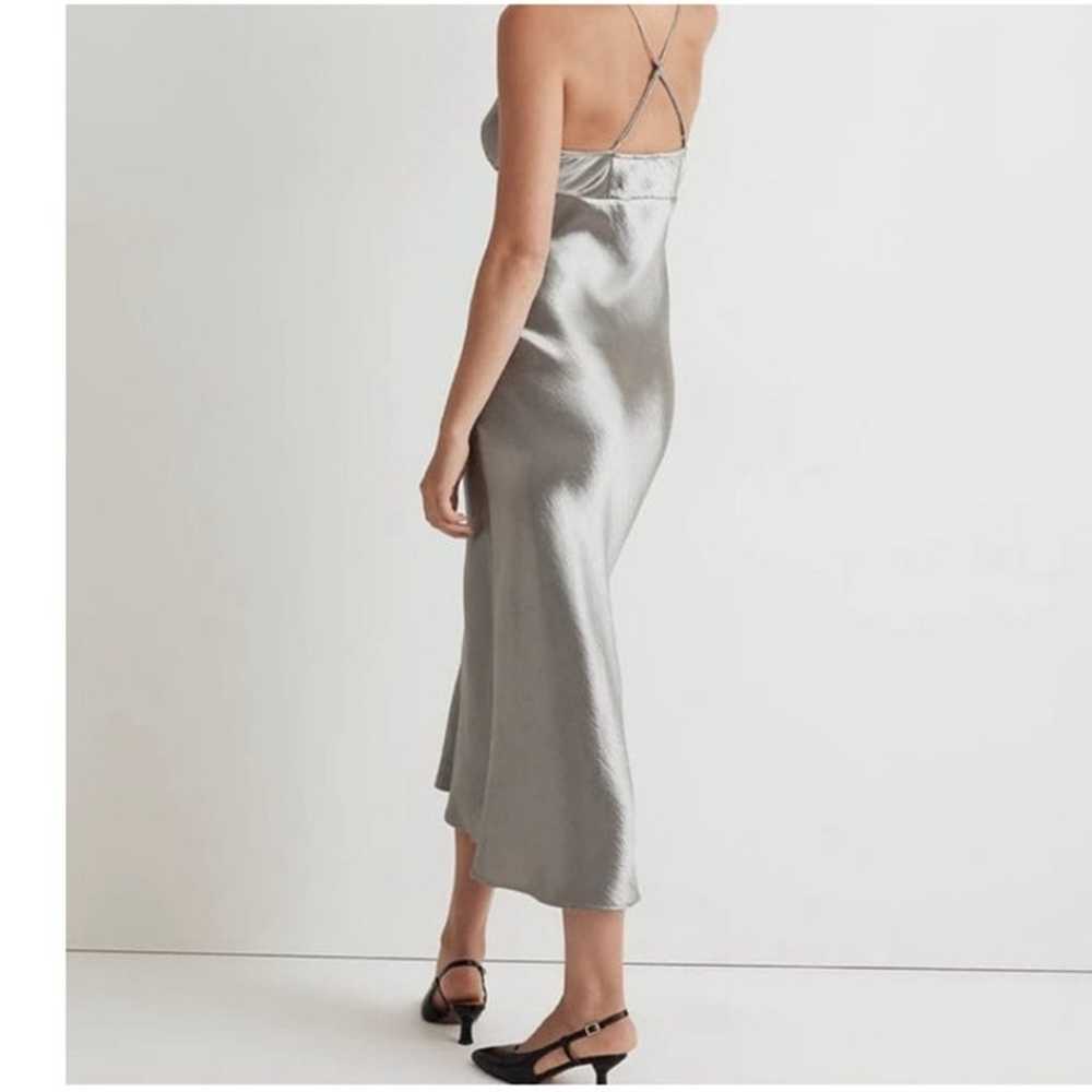 Madewell The Layton Midi Slip Satin Dress Size 8 - image 2