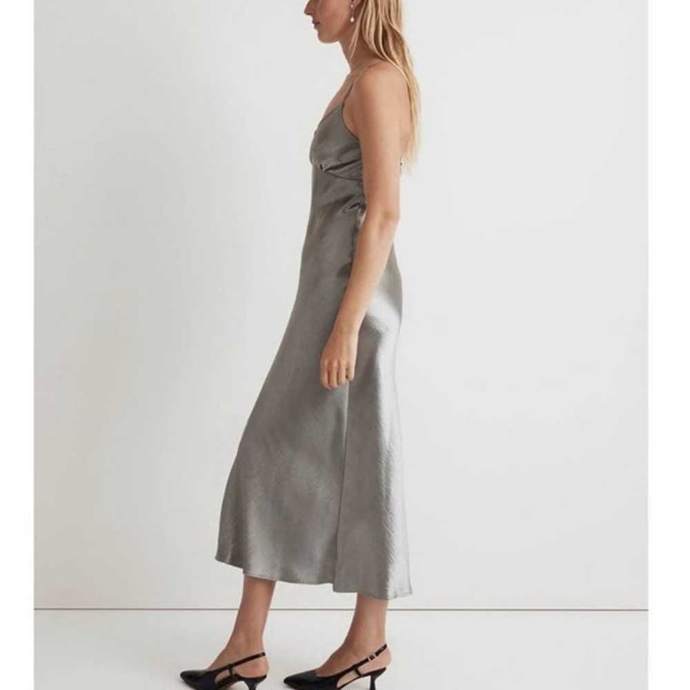 Madewell The Layton Midi Slip Satin Dress Size 8 - image 3