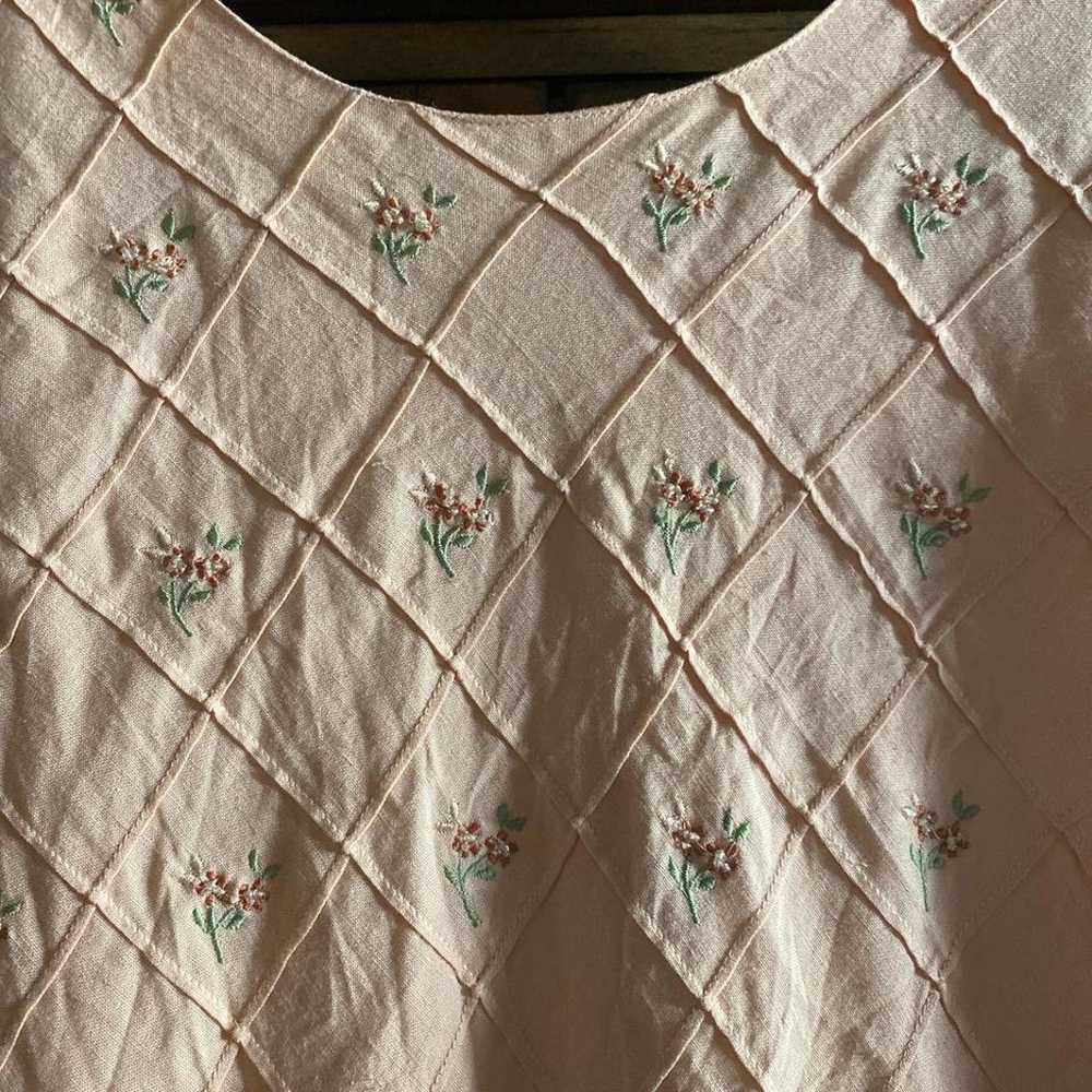 Vintage 1980s linen Sarah Elizabeth cottagecore m… - image 4