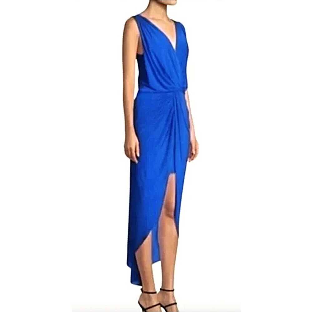 Misa Los Angeles Royal Blue Jersey Plunge Neck Sl… - image 1