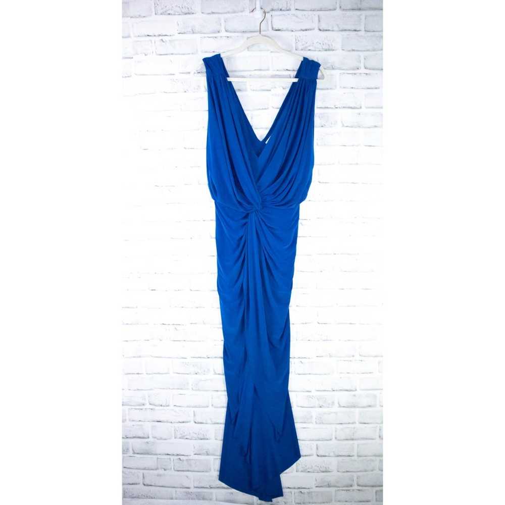 Misa Los Angeles Royal Blue Jersey Plunge Neck Sl… - image 2