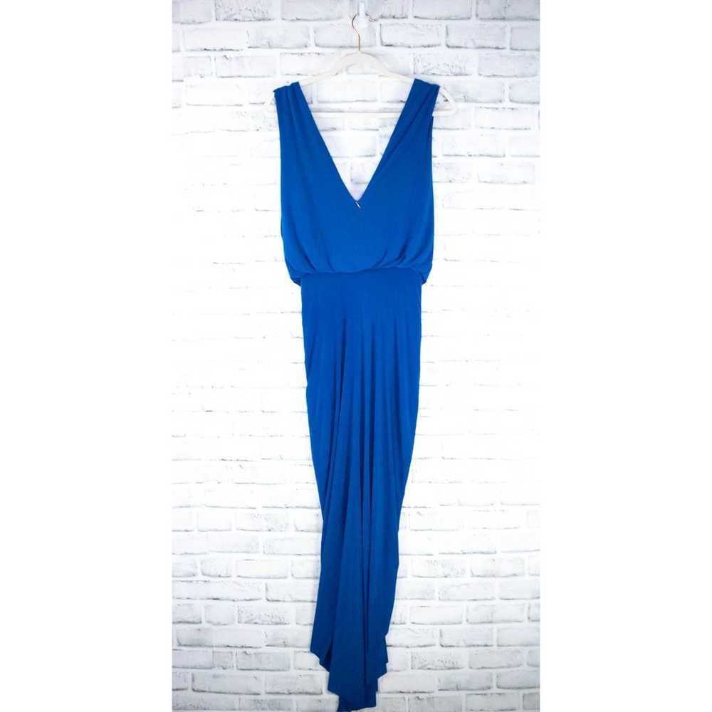 Misa Los Angeles Royal Blue Jersey Plunge Neck Sl… - image 4