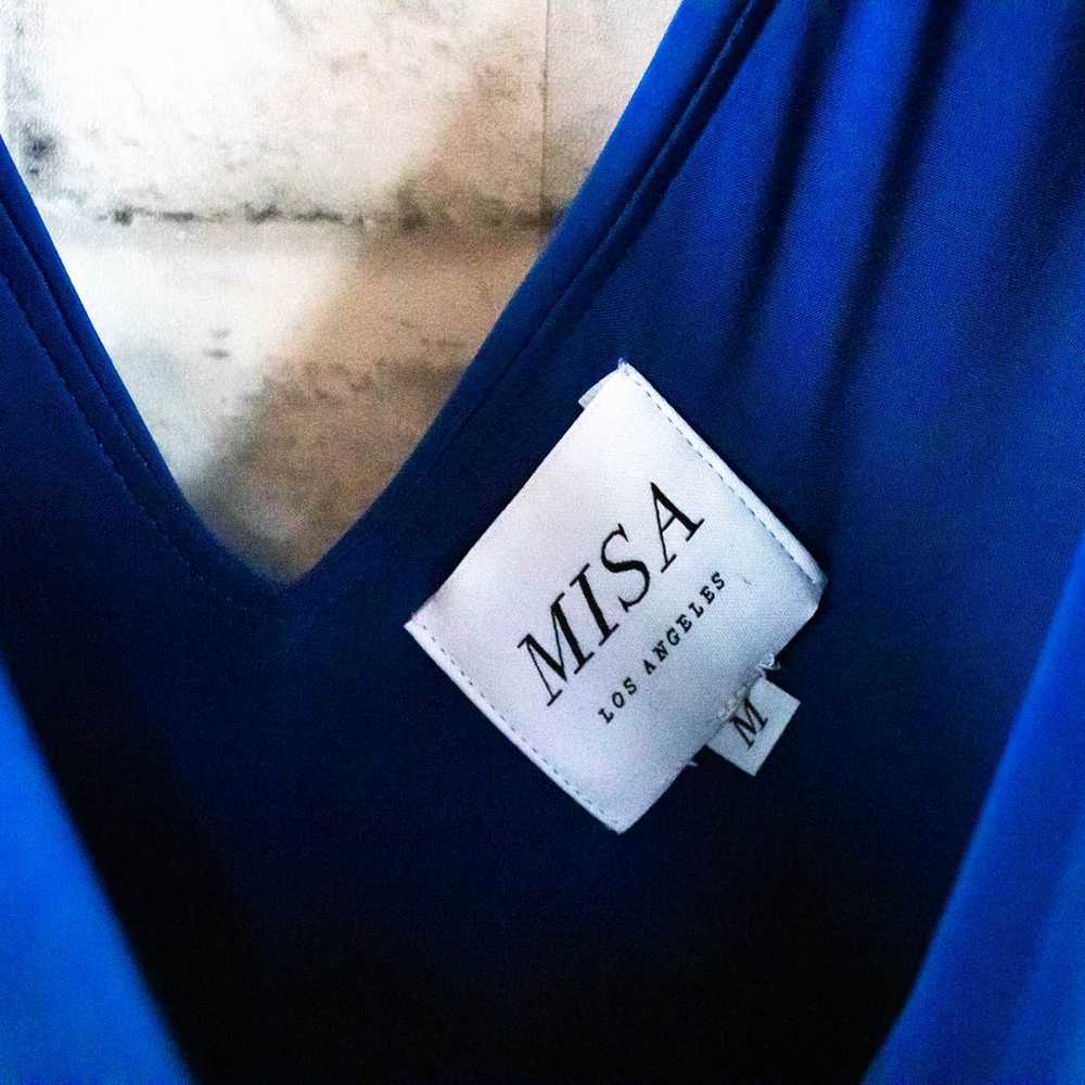 Misa Los Angeles Royal Blue Jersey Plunge Neck Sl… - image 9