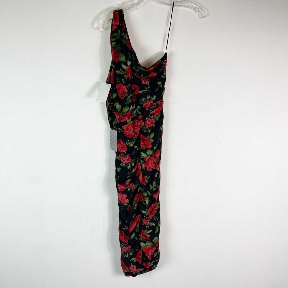 Love By Design NWOT Black Floral One-Shoulder Bod… - image 2