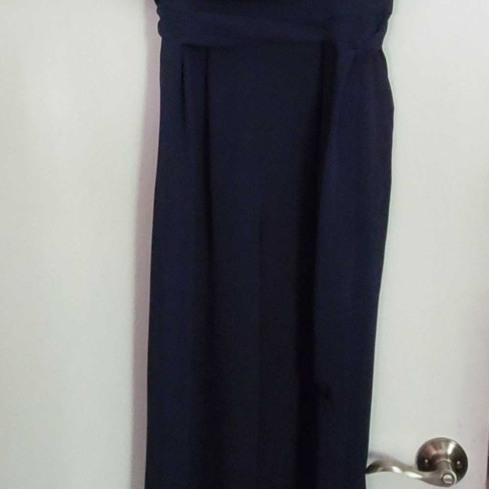 Eliza J wideleg bateau neck belted Jumpsuit navy … - image 4