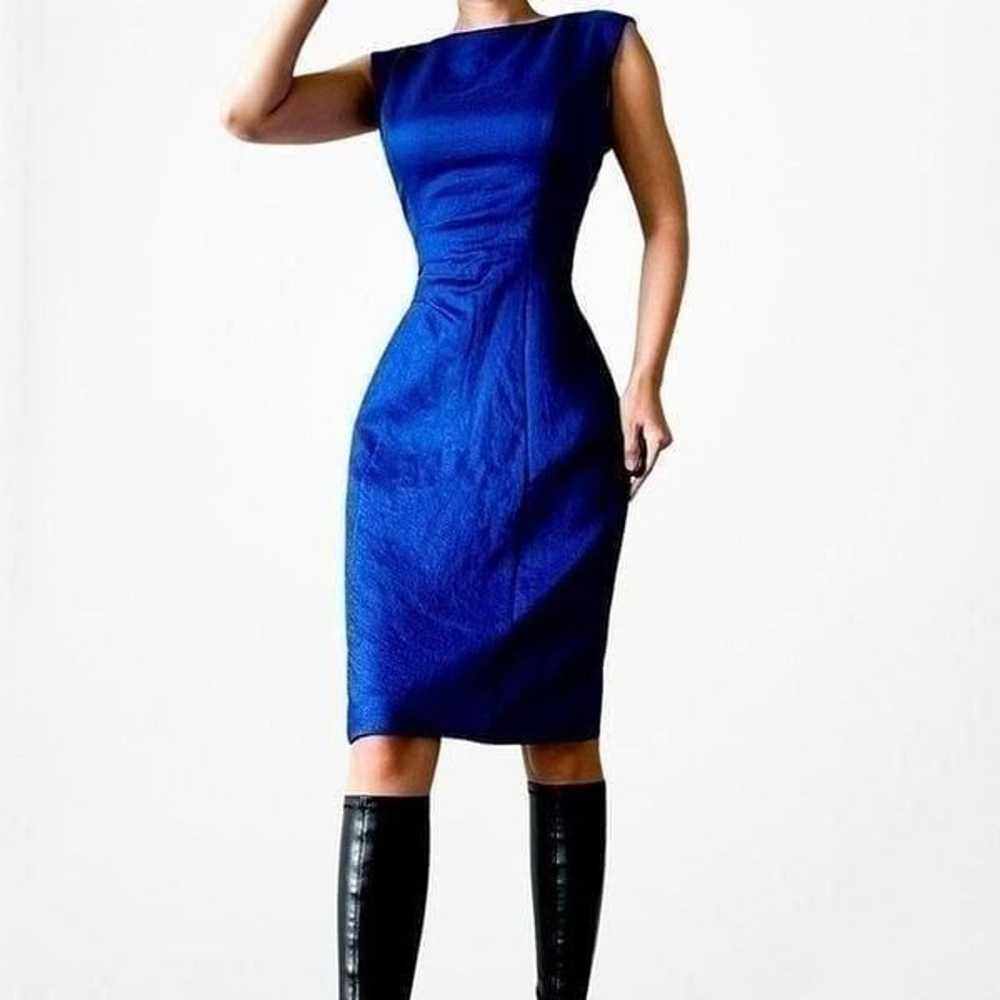 Ellen Tracy Blue Cocktail Knee Length Bodycon Dre… - image 2