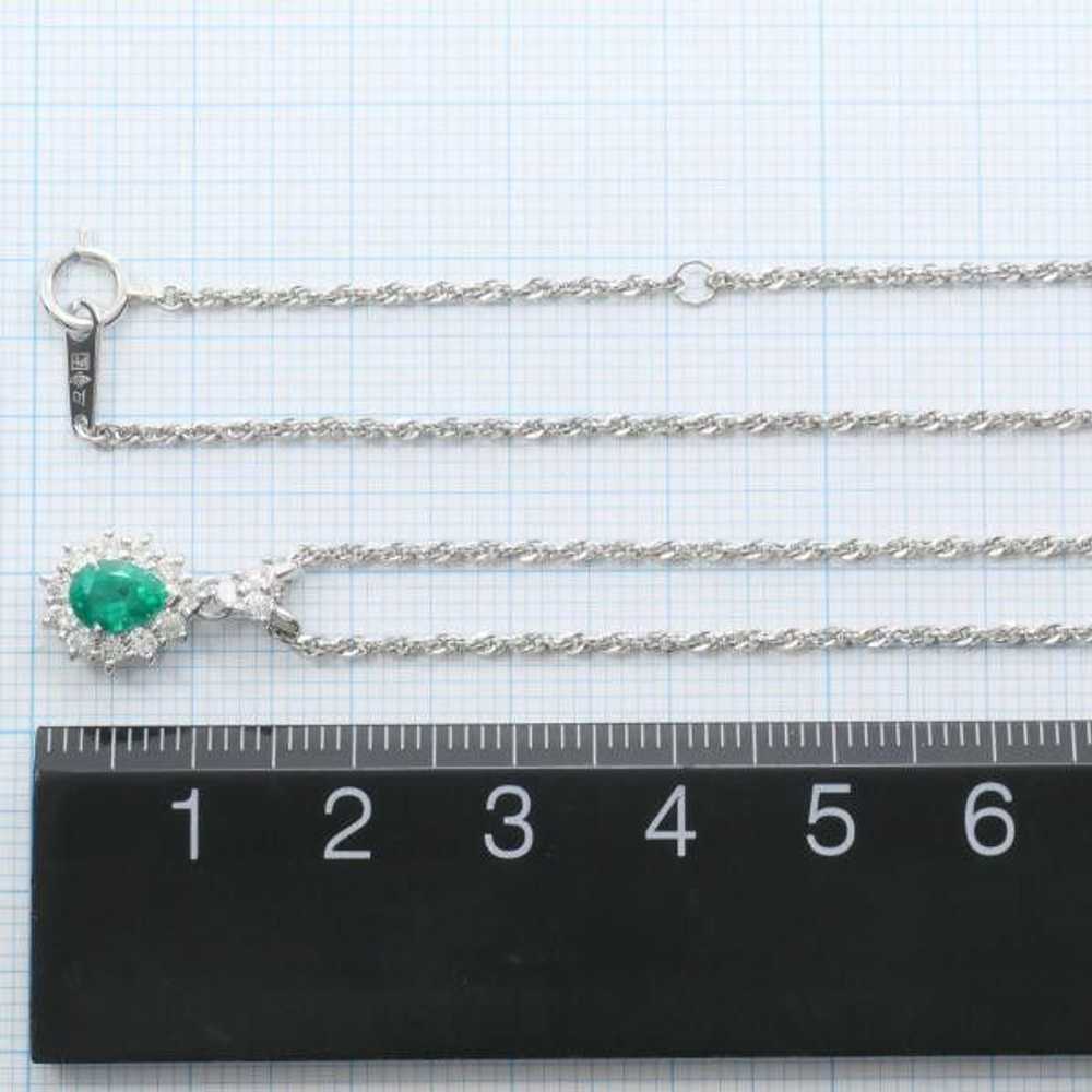 Other Other PT900 Platinum Emerald Necklace Metal… - image 6