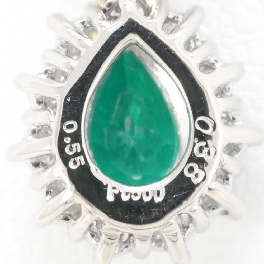 Other Other PT900 Platinum Emerald Necklace Metal… - image 7