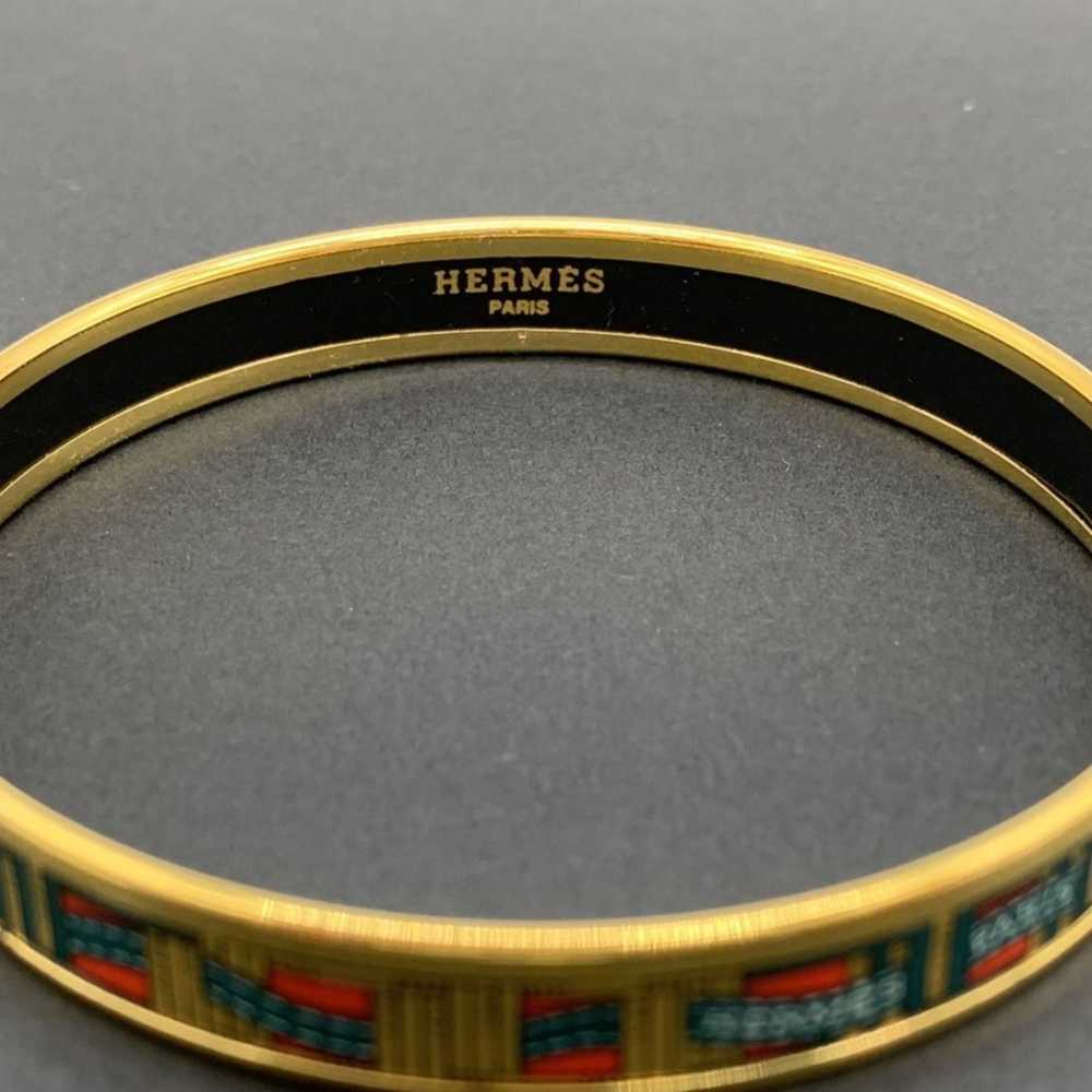 Hermes Hermes enamel PM bangle bracelet ribbon me… - image 5