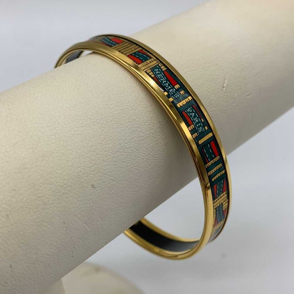 Hermes Hermes enamel PM bangle bracelet ribbon me… - image 6