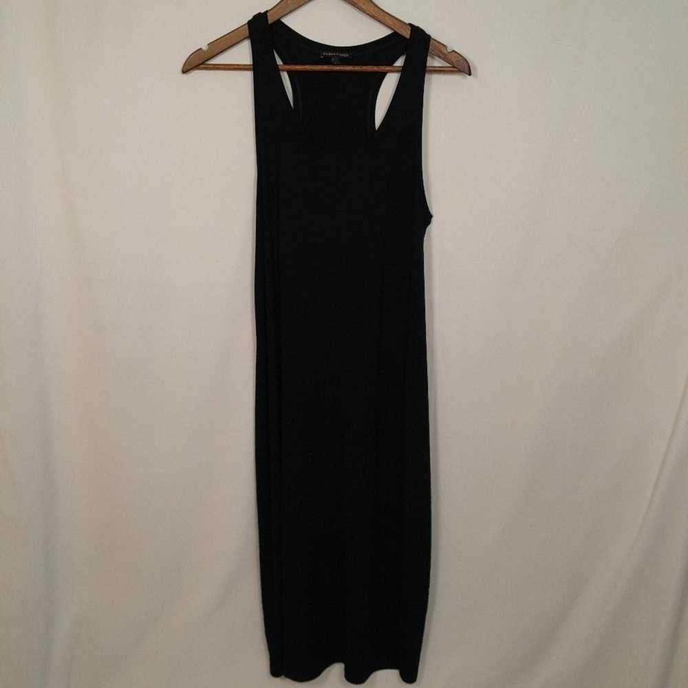 Eileen Fisher Maxi Dress Black Racerback Viscose … - image 1