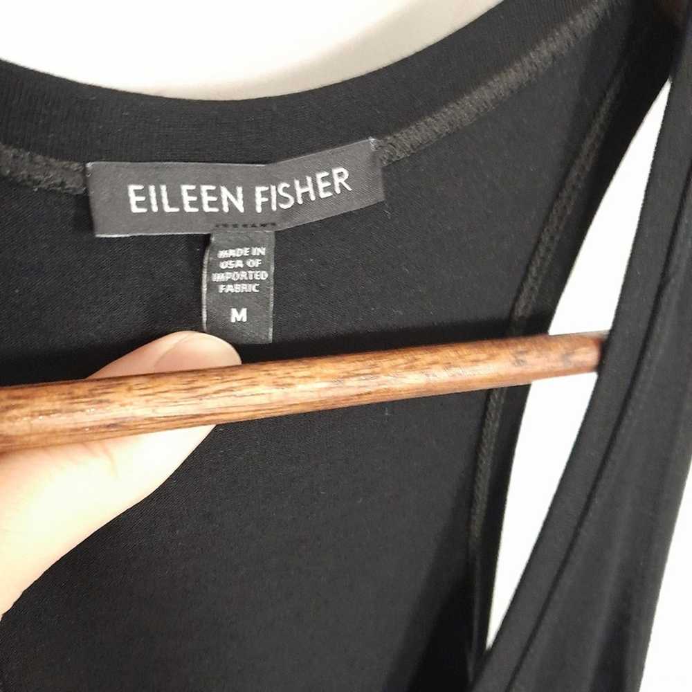 Eileen Fisher Maxi Dress Black Racerback Viscose … - image 3