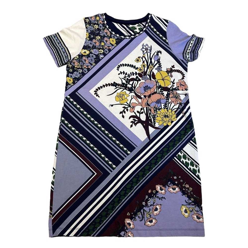 Tory Burch Womens Abstract Floral T Shirt Dress M… - image 2