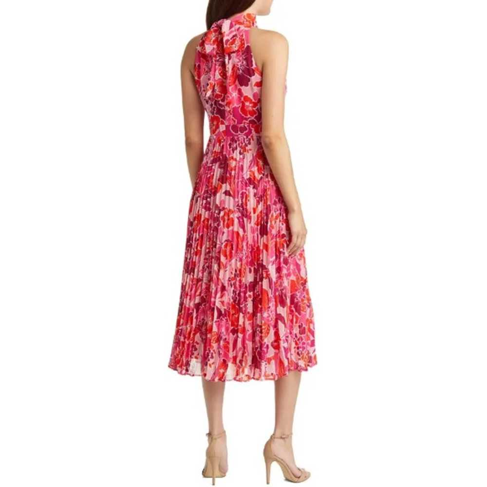 ELIZA J Floral Pleated Halter Neck Midi Dress - image 2