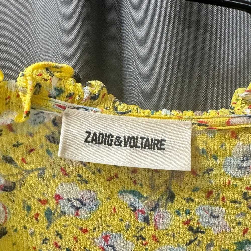 Zadig and Voltaire Dress Yellow Flower Print size… - image 11