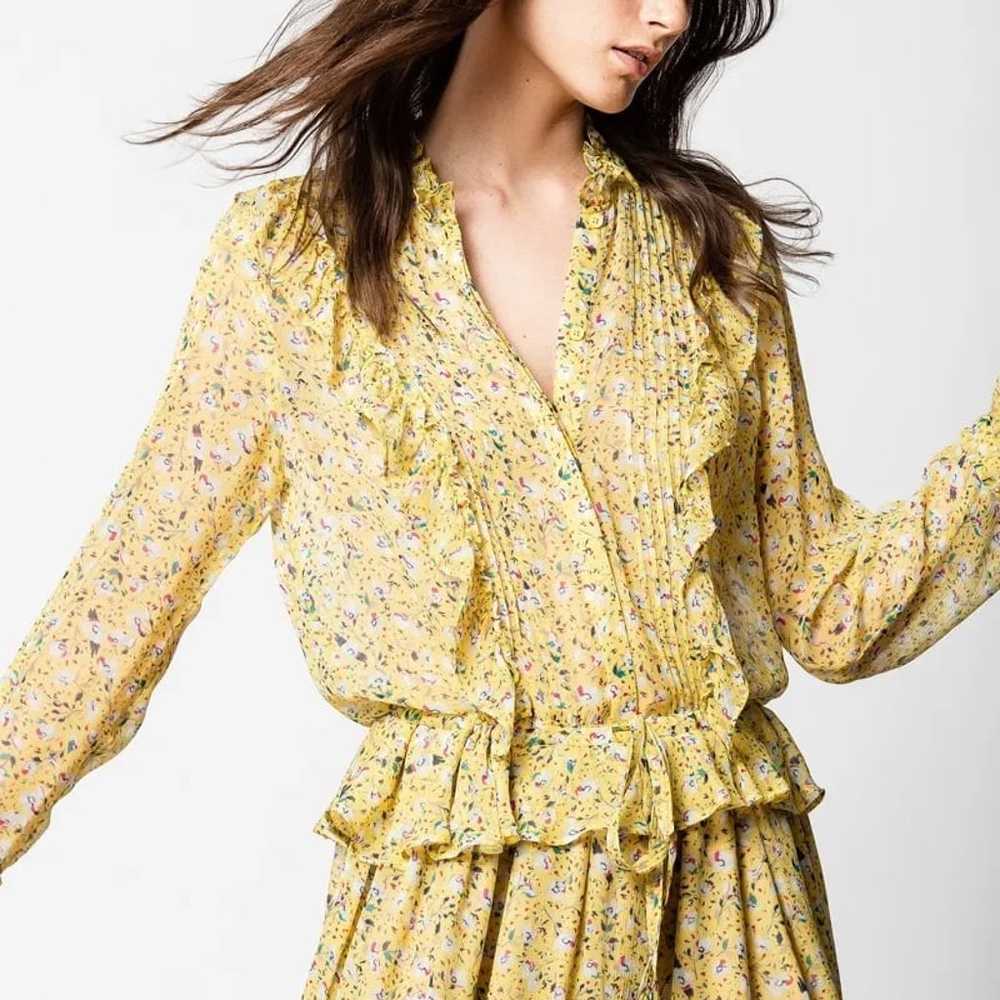 Zadig and Voltaire Dress Yellow Flower Print size… - image 5