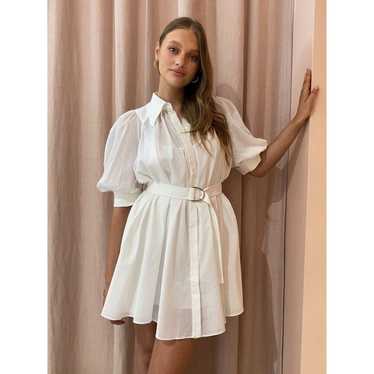 acler Acler Lorne Dress In Ivory Flowy Mini Collar