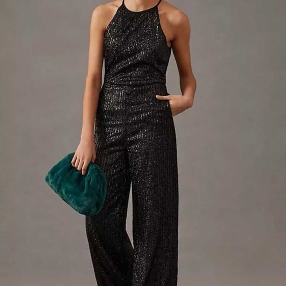 Anthropologie Maeve Sequin Disco Jumpsuit - image 1