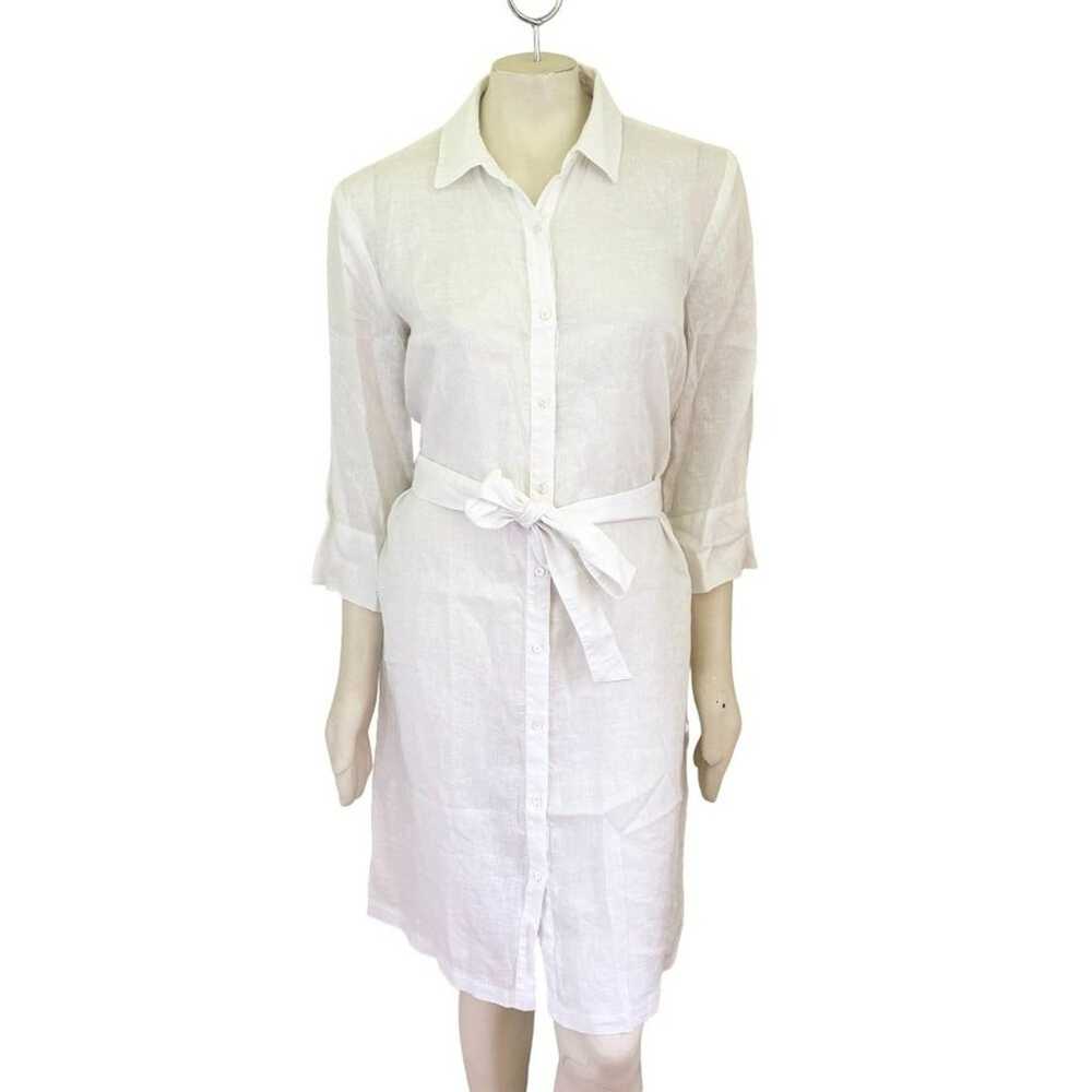 NEW J.MCLAUGHLIN Pure Linen Miranda Shirt Dress i… - image 1