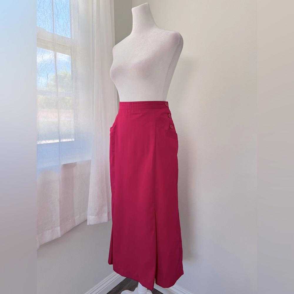 Vintage ‘90s Karen Scott Pink Midi Skirt - image 1