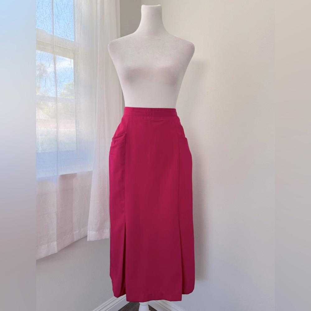 Vintage ‘90s Karen Scott Pink Midi Skirt - image 2