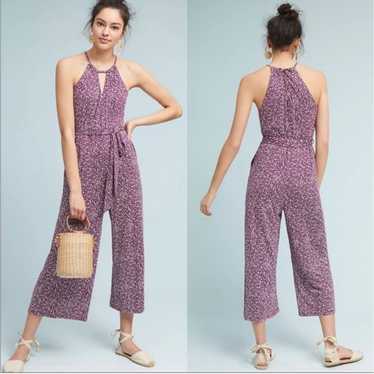 Maeve Anthropologie Halter wide leg Jumpsuit Larg… - image 1