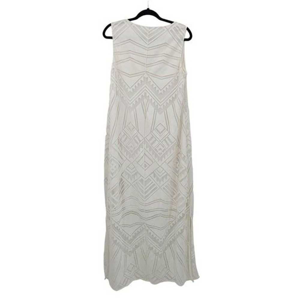 Chico's Dress L White Burnout Maxi Sheer Cutout P… - image 11