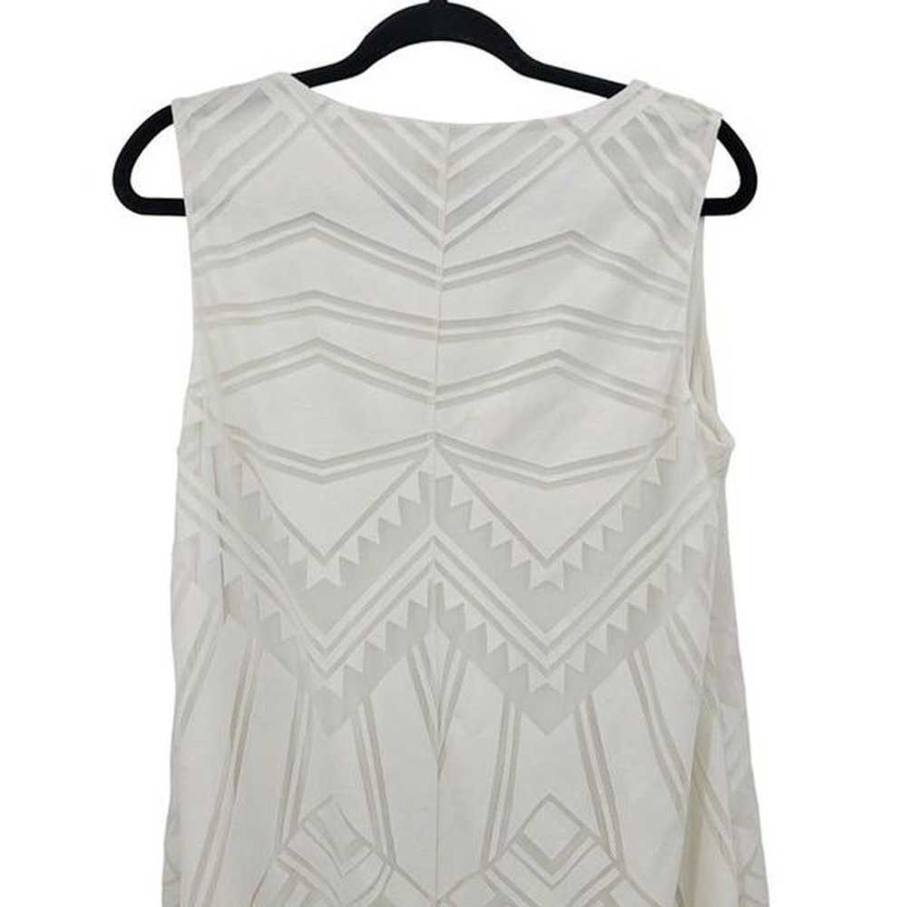 Chico's Dress L White Burnout Maxi Sheer Cutout P… - image 12