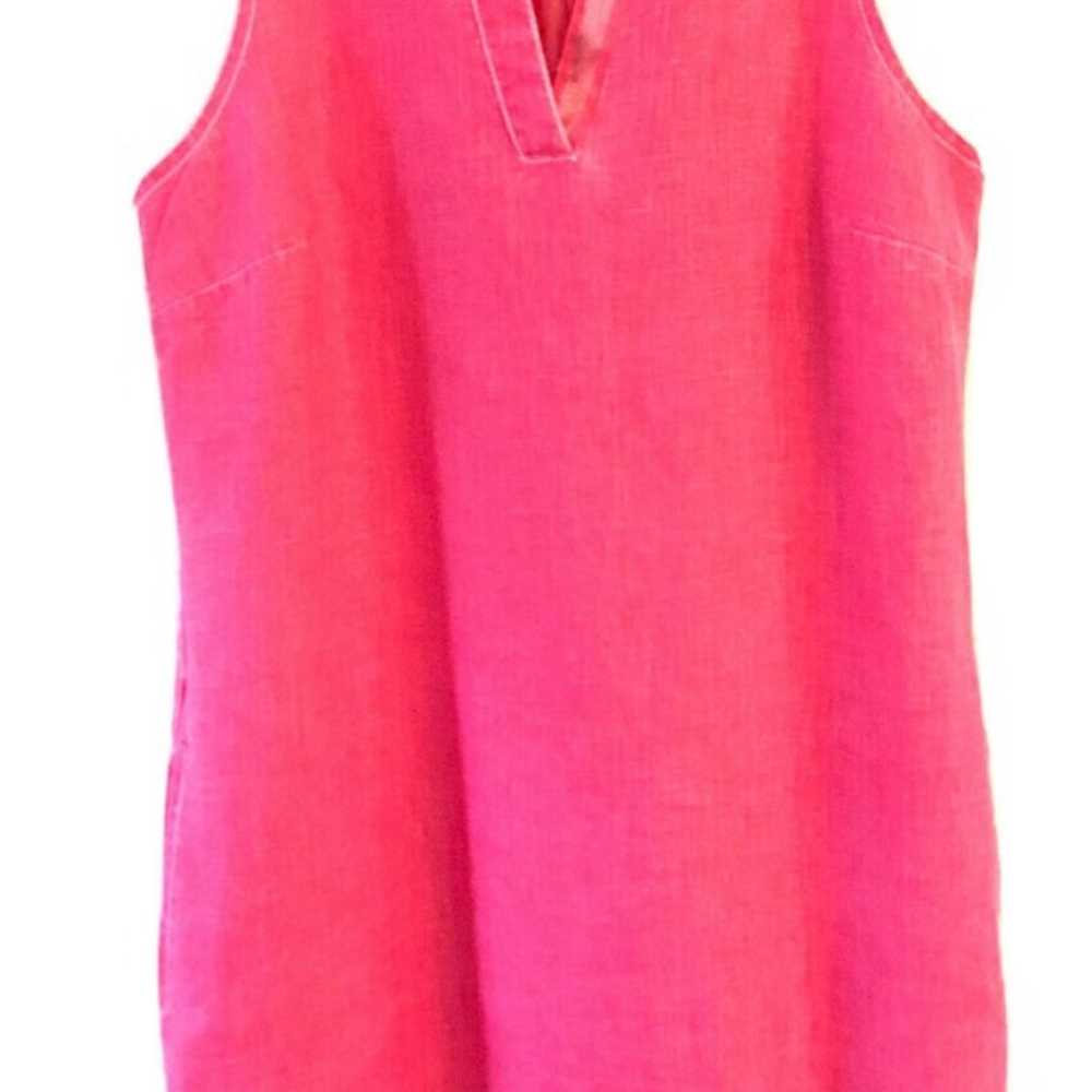 D7- TOMMY BAHAMA Barbie Pink LINEN Shift Tank Dre… - image 6