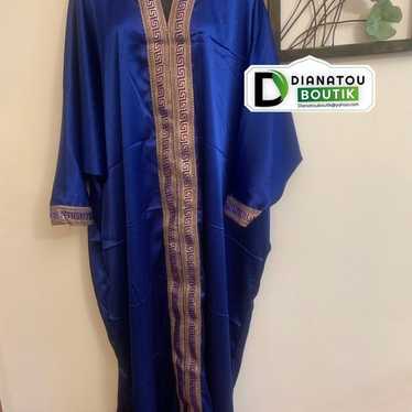 DianatouBoutik Collection 2024 Handmade Blue Silky