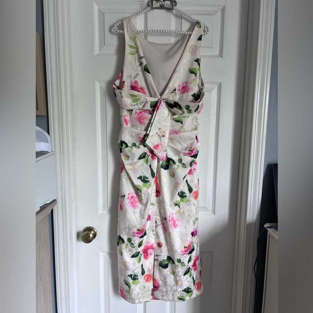 Eliza J Garden Floral Ruched Satin Dress NWOT Siz… - image 4